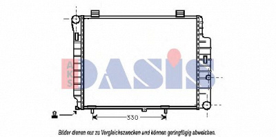 AKS DASIS 120900n -  Радиатор, охлаждение двигателя